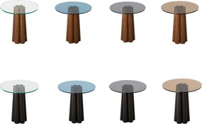 Mesa de Centro Thales – Preto e Azul – 50x50x50 cm