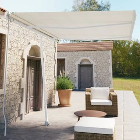 Toldo retrátil manual independente 350x250 cm cor creme