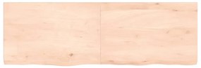 Prateleira de parede 120x40x(2-4)cm carvalho maciço não tratado