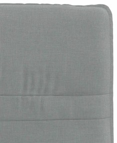 Cadeiras de jantar 2 pcs tecido cinzento-claro