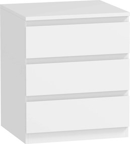 HOMCOM Cómoda com 3 Gavetas com Fecho Suave para Quarto Escritório Estilo Moderno 45x40x52,8 cm Branco | Aosom Portugal