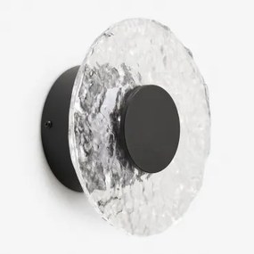 Aplique De Parede Ø20 Cm Led Em Vidro E Ferro Lorenzo Preto - Sklum
