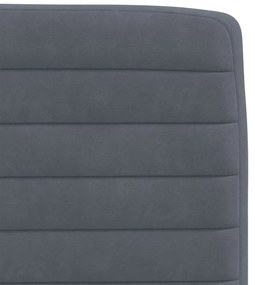 Cadeiras de jantar 4 pcs veludo cinzento-escuro