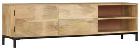 Móvel de TV em madeira de mangueira maciça 145x30x41 cm
