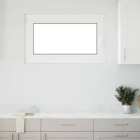 vidaXL Janela de porão "RISOR" 100x70 cm oscilobatente DIN esquerda branca