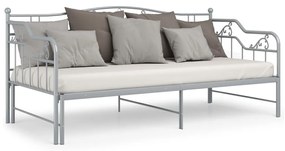 Estrutura sofá-cama de puxar 90x200 cm metal cinzento