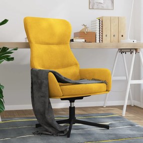 341115 vidaXL Cadeira de descanso veludo amarelo mostarda