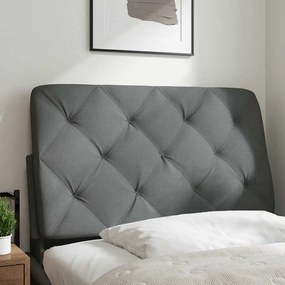 Almofadão de cabeceira 90 cm tecido cinzento-escuro