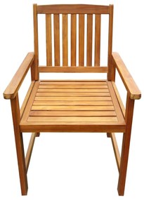Cadeiras de jardim 2 pcs madeira acácia maciça castanho