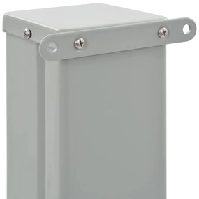 Toldo lateral retrátil para pátio 120x300 cm cinzento