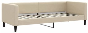 Sofá-cama com gavetão e gavetas 80x200 cm tecido cor creme