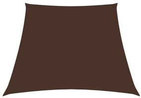 vidaXL Para-sol estilo vela tecido oxford trapézio 3/4x3 m castanho