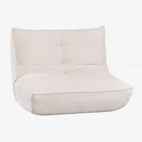 Pack De 2 Poltronas Reclináveis Estofadas Mati Tecido Branco Quebrado - Sklum