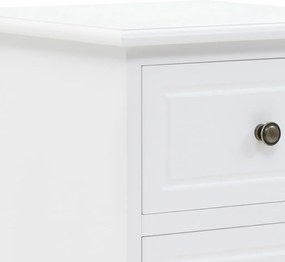 Mesa de cabeceira em MDF e madeira de pinho 35x32x59 cm