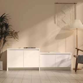 vidaXL Armário de TV 146,5x35x50 cm derivados de madeira branco