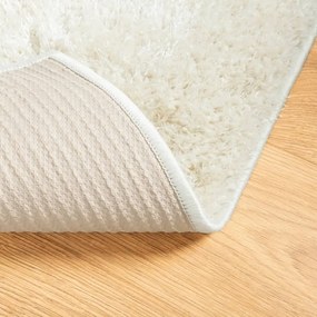 Tapete de pelo alto aspeto brilhante ISTAN 140x200cm cor creme