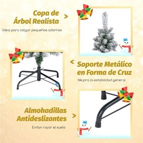 Árvore de Natal artificial com neve de 180 cm com 460 pontas de ramos Base metálica Árvore decorativa sazonal dobrável com forma fina Verde