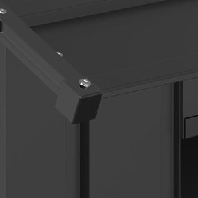 Casota para cães com telhado 85x107x81 cm aço galvanizado