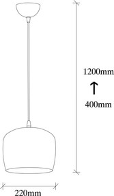 Candeeiro Suspenso Dodo – Preto – 22 x 22 cm