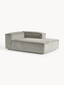 Módulo chaise longue de canto em bombazina Lennon