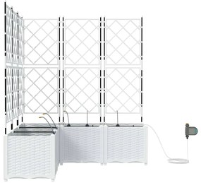 Vasos de Jardim Treliça Branco 120 x 120 x 142 cm Plástico