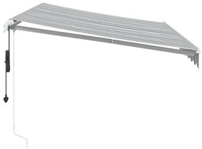 Toldo retrátil automático 350x250 cm antracite e branco