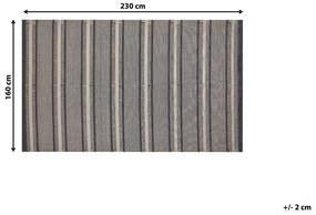 Tapete de exterior creme e preto 160 x 230 cm MANSA Beliani