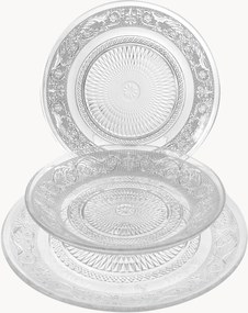 Talheres em vidro com superfície texturada Imperial, conjunto de 18