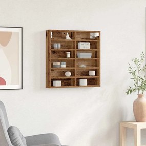 vidaXL Gabinete de Exibição Madeira antiga 60 x 8,5 x 58 cm