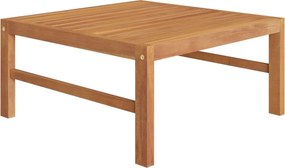 vidaXL Mesa de jardim 63x63x30 cm madeira de teca maciça