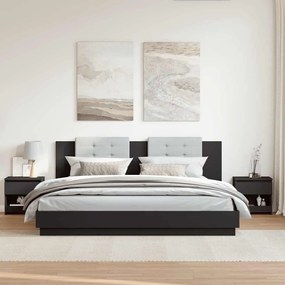 Mesas de cabeceira 2 pcs 40x30x39 cm contraplacado preto