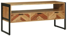 Armário de TV 100x35x50 cm Madeira Sólida de Acácia
