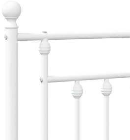 Cabeceira de cama 80 cm metal branco