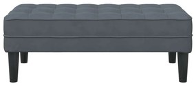 Banco Cinza Escuro 113 cm Veludo