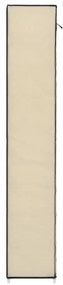 Sapateira com cobertura 57x29x162 cm tecido creme