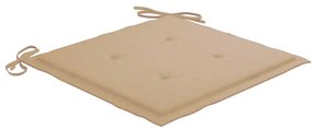 Cadeiras de jardim c/ almofadões 2 pcs teca maciça