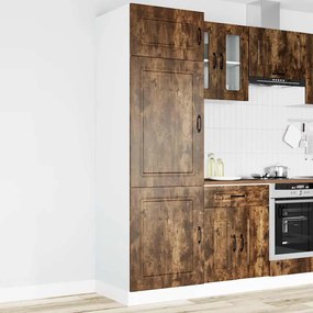 vidaXL Armário de cozinha Kalmar derivados de madeira carvalho fumado