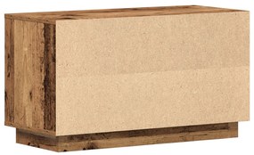 Armário de TV vidaXL Madeira Velha 80x35x45 cm Madeira de Engenharia
