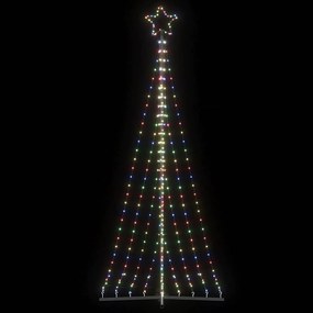 vidaXL LED Árvore de Natal 447 LEDs Colorido 249 cm