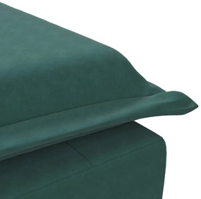 Chaise lounge de massagem com rolo tecido verde-escuro