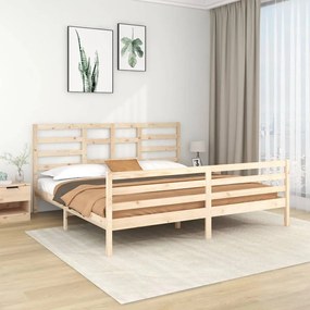 Estrutura de cama sem colchão 200x200 cm madeira maciça