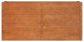 Canteiro de jardim 160x40x77 cm aço corten cor enferrujado