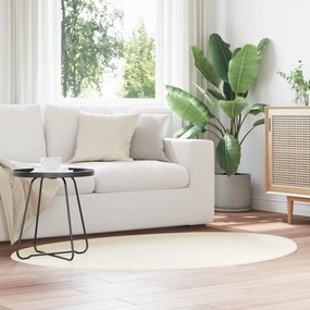 Tapete 'HUARTE'de Pile Curta Suave e Lavável Creme 100x200 cm