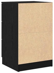 Criado-mudo de Carvalho Preto vidaXL - 40x65x65 cm