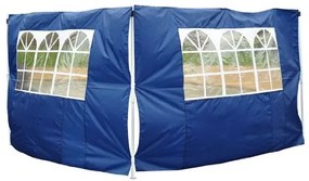 2 Paredes laterais com janelas para tenda para pavilhão - Cor azul - Oxford - 3x2 m
