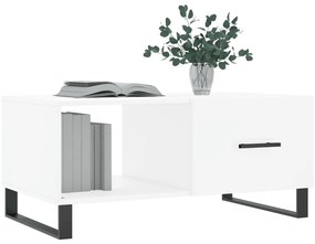 Mesa de centro 90x50x40 cm madeira processada branco