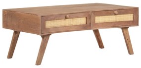 Mesa de centro em madeira de mangueira maciça 100x60x40 cm