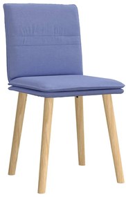 Cadeiras de jantar 2 pcs Jeans Tecido Azul
