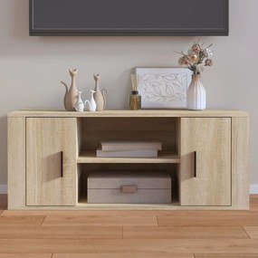 vidaXL Móvel p/ TV 100x35x40cm madeira processada carvalho sonoma