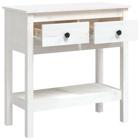 Consola de Entrada Killian - 75x35x75 cm - Cor Branco - Madeira de Pin